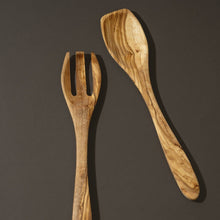 Load image into Gallery viewer, Organic Shaped Olive Wood Utensils Set
