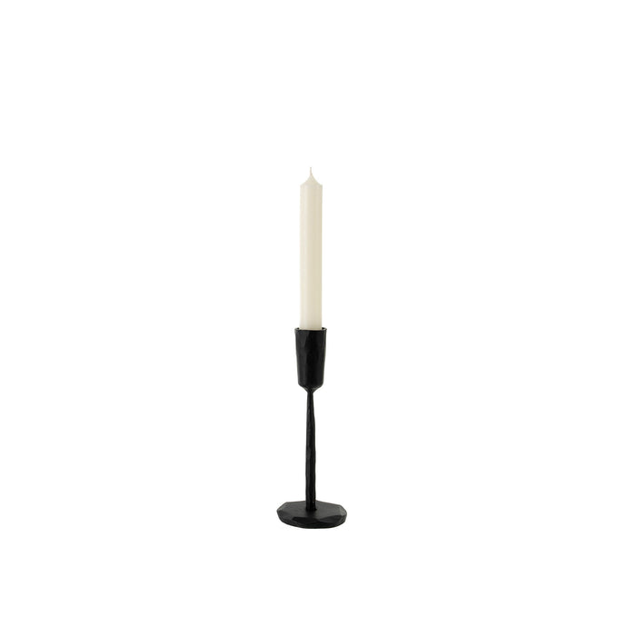 Luna Forged Candlestick, Black