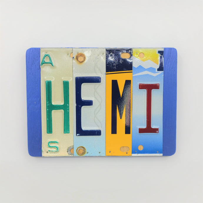 Hemi Repurposed License Plate Sign