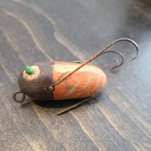 Load image into Gallery viewer, Wooden Fishing Lure - Brown, Orange &amp; Green
