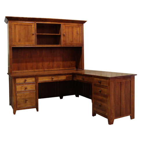 A Series Office Corner Desk with a Hutch