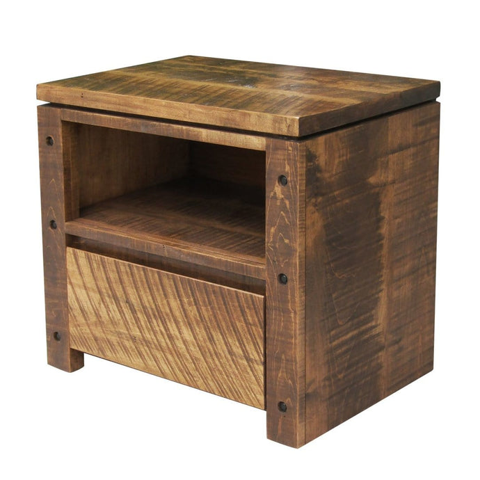 Ozark Nightstand with open top and bottom drawer