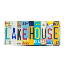 Load image into Gallery viewer, Lakehouse License Plate Sign - Reclaimed
